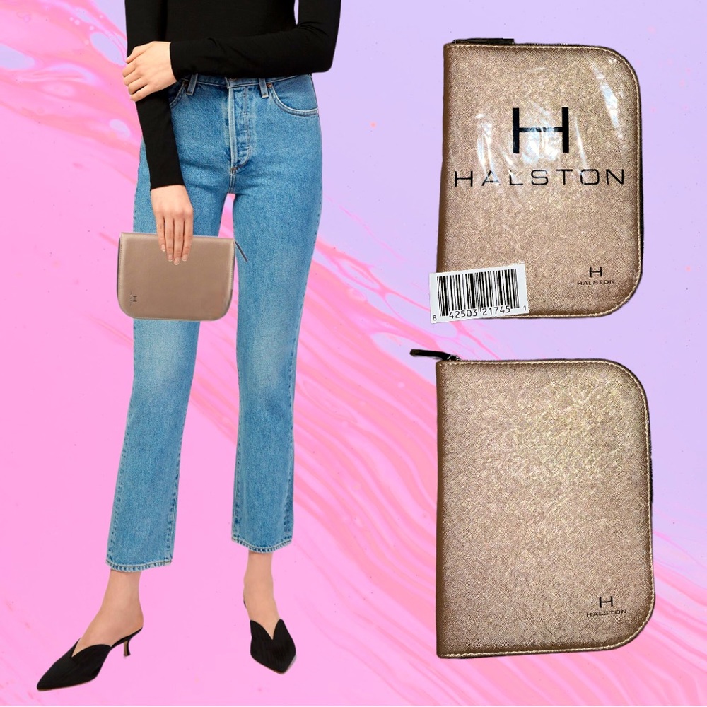 Halston: Gold Metallic Travel Jewelry Case 💍✈️